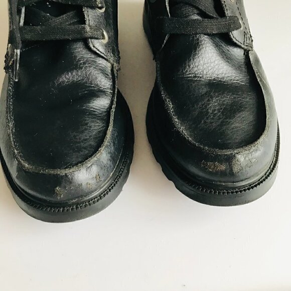 Sorel Madson Black Leather Waterproof Moc Toe Boot Size 5 EUR 37 - Picture 5 of 8